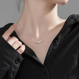 MloveAcc S925 Silver Drop-shaped Pendant Necklace for Women