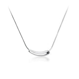 MloveAcc S925 Silver Drop-shaped Pendant Necklace for Women