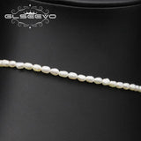 Natural Freshwater Pearls Lock Shape Woman Necklace Korea Wedding Accessories