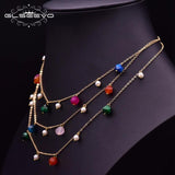 Fresh Water Pearl Stone Layer Necklace for Girls