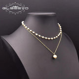 Freshwater Baroque Pearl Double-Layer Necklace Wedding Party Gift