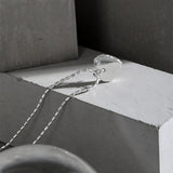 925 Sterling Silver Heart Pendant Choker Necklace Wedding Jewelry