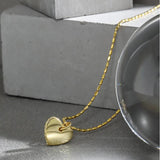 925 Sterling Silver Heart Pendant Choker Necklace Wedding Jewelry