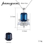 925 Silver Sapphire Pendant Necklace Fine Jewelry