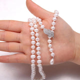 Long Pearl Necklace Sweater Chain 8-9mm Freshwater Pearl Jewelry