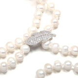 Long Pearl Necklace Sweater Chain 8-9mm Freshwater Pearl Jewelry