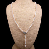 Long Pearl Necklace Sweater Chain 8-9mm Freshwater Pearl Jewelry