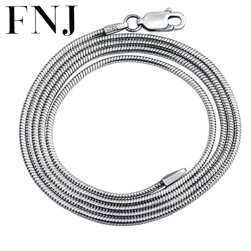 925 Silver Snake Chain Necklace Original S925 Thai Vintage