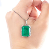 Cellacity Emerald Gemstones Pendant Necklace for Lady