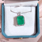 Cellacity Emerald Gemstones Pendant Necklace for Lady