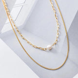 TrustDavis 925 Silver Pearl Choker Necklace Women Wedding Party S925 Jewelry