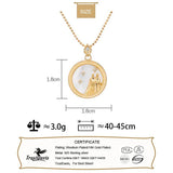 TrustDavis 925 Sterling Silver Constellation Pendant Necklace for Women