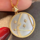 TrustDavis 925 Sterling Silver Constellation Pendant Necklace for Women