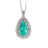 Cellacity Women Paraiba Gemstone Pendant Necklace Silver 925