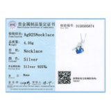 Austrian Crystal Square Bead Pendant Necklace