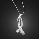 925 Sterling Silver Plant flowers Pendant Necklace Women Choker Chain