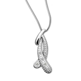 925 Sterling Silver Plant flowers Pendant Necklace Women Choker Chain