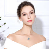925 Silver Turtle Necklace Abalone Shell Zircon Pendant