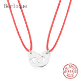 925 Silver Handcuff Les Menottes Pendant Necklace with Rope for Men Women