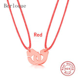 925 Silver Handcuff Les Menottes Pendant Necklace with Rope for Men Women