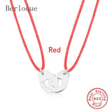 925 Silver Handcuff Les Menottes Pendant Necklace with Rope for Men Women