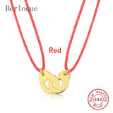 925 Silver Handcuff Les Menottes Pendant Necklace with Rope for Men Women