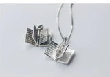 925 Silver Holly Bible Necklace Pendant | Christian Religious Charm