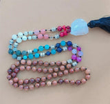 Chakra 108 Beads Tassel Knotted Necklace Pray Healing Buddhism Spirituality