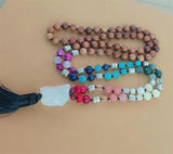 Chakra 108 Beads Tassel Knotted Necklace Pray Healing Buddhism Spirituality