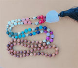 Chakra 108 Beads Tassel Knotted Necklace Pray Healing Buddhism Spirituality