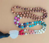 Chakra 108 Beads Tassel Knotted Necklace Pray Healing Buddhism Spirituality