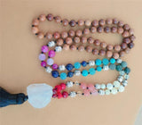 Chakra 108 Beads Tassel Knotted Necklace Pray Healing Buddhism Spirituality