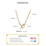 925 Silver Irregular Pearl Choker Necklace for Women