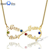 Personalized 925 Silver Name Necklace, Infinity Love Engraved Necklace