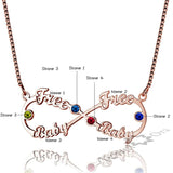 Personalized 925 Silver Name Necklace, Infinity Love Engraved Necklace