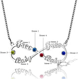 Personalized 925 Silver Name Necklace, Infinity Love Engraved Necklace