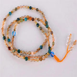 Crystal Apatite Gemstone Knot Necklace Dangle Button Studs