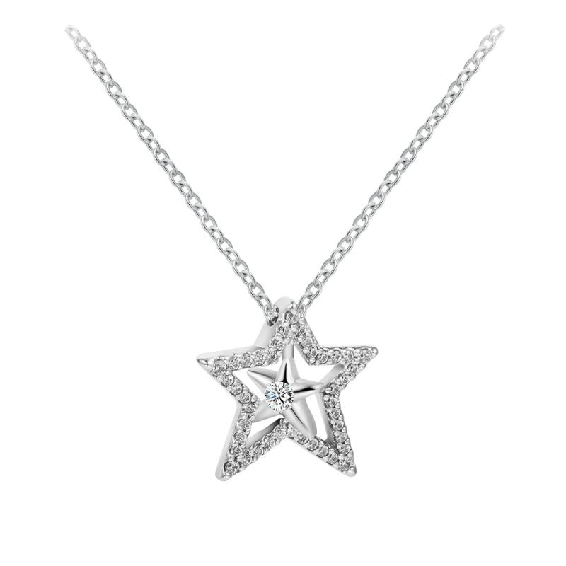Asymmetric Star Collier Necklace Sterling Silver Chain Jewelry Making