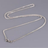 2mm Pure Silver Weave Necklaces for Women Men Thai Silver Retro Jewelry
