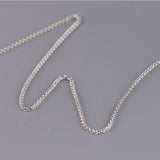 2mm Pure Silver Weave Necklaces for Women Men Thai Silver Retro Jewelry