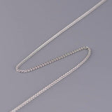 2mm Pure Silver Weave Necklaces for Women Men Thai Silver Retro Jewelry