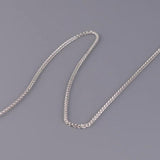 2mm Pure Silver Weave Necklaces for Women Men Thai Silver Retro Jewelry