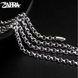 925 Sterling Silver Round Necklace 3mm 18-28inch Long Chain Silver Jewelry