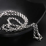 925 Sterling Silver Round Necklace 3mm 18-28inch Long Chain Silver Jewelry