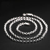 925 Sterling Silver Round Necklace 3mm 18-28inch Long Chain Silver Jewelry