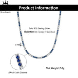 Italian Tennis Chain Necklace Iced Out Bling CZ Necklace
