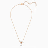 Silver & Rose Necklace Crysta Woman Romantic Gift