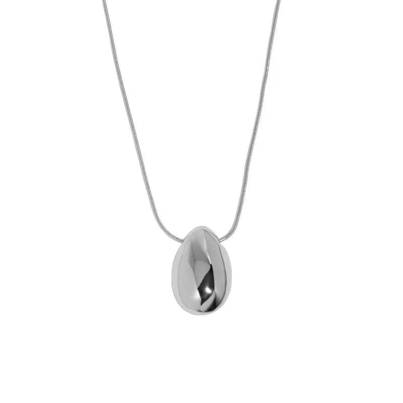 925 Sterling Silver Drop Pendant Necklace Minimalist Statement Gift Women