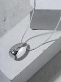 925 Sterling Silver Drop Pendant Necklace Minimalist Statement Gift Women