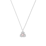 Rotating Orchid Crystal Necklace for Women Bride Gift